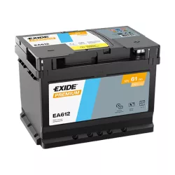 61Ah EXIDE Premium EA612 autó akkumulátor JOBB+