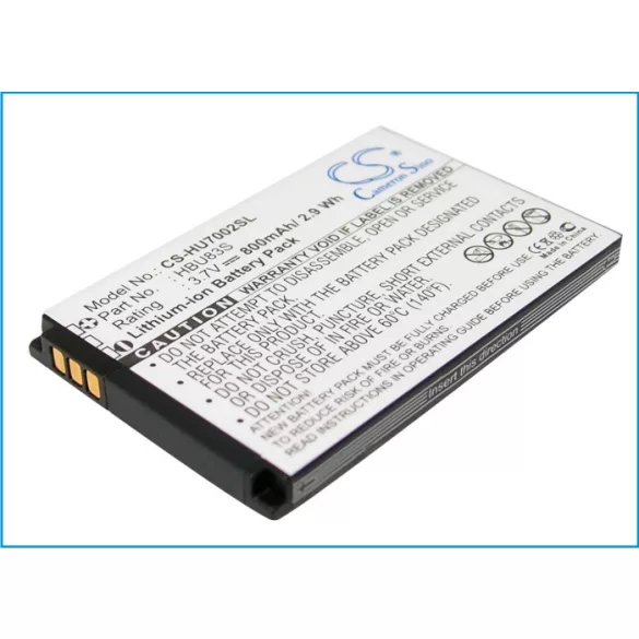 Utángyártott Huawei mobil Li-ion akkumulátor 3.7V 800mAh HBC80S, HBC85S - CameronSino