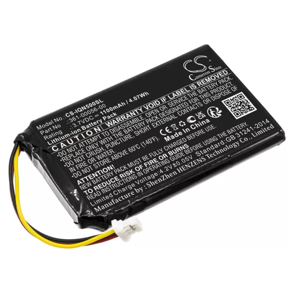 Utángyártott Garmin GPS Li-ion akkumulátor 3.7V 1100mAh 361-00056-00, 361-00056-50 - CameronSino