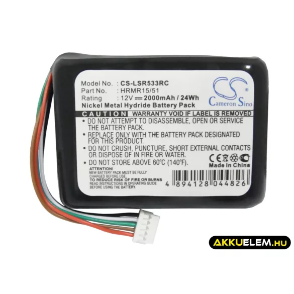 Utángyártott Logitech Távirányító Ni-MH akkumulátor 12V 2000mAh 533-000050, NT210AAHCB10YMXZ - CameronSino