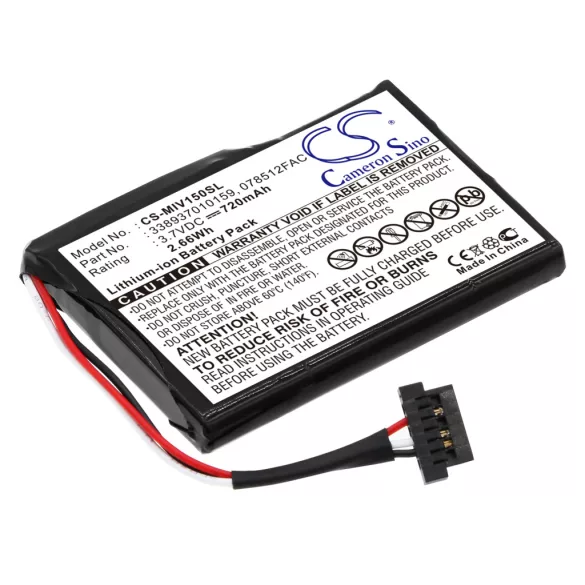 Utángyártott Mitac GPS Li-ion akkumulátor 3.7V 720mAh 338937010159, 078512FAC - CameronSino