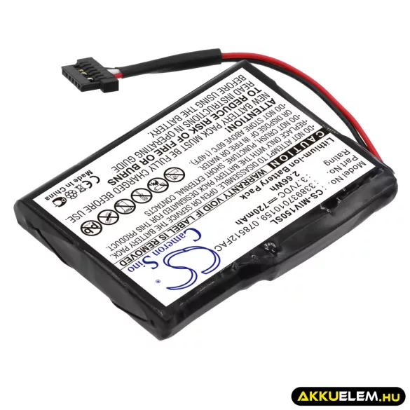 Utángyártott Mitac GPS Li-ion akkumulátor 3.7V 720mAh 338937010159, 078512FAC - CameronSino
