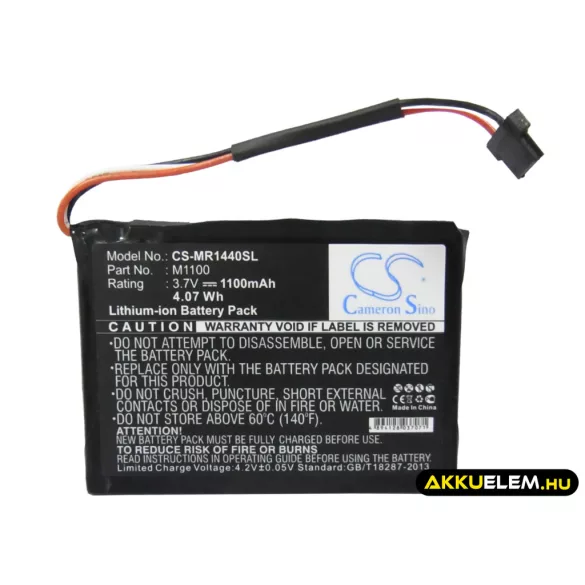 Utángyártott Magellan GPS Li-ion akkumulátor 3.7V 1100mAh M1100 - CameronSino