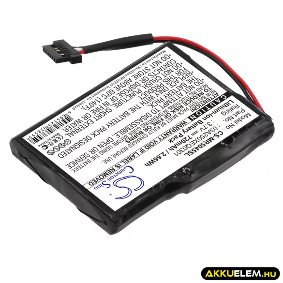 Utángyártott Magellan GPS Li-ion akkumulátor 3.7V 720mAh 03A250XEQ0301 - CameronSino
