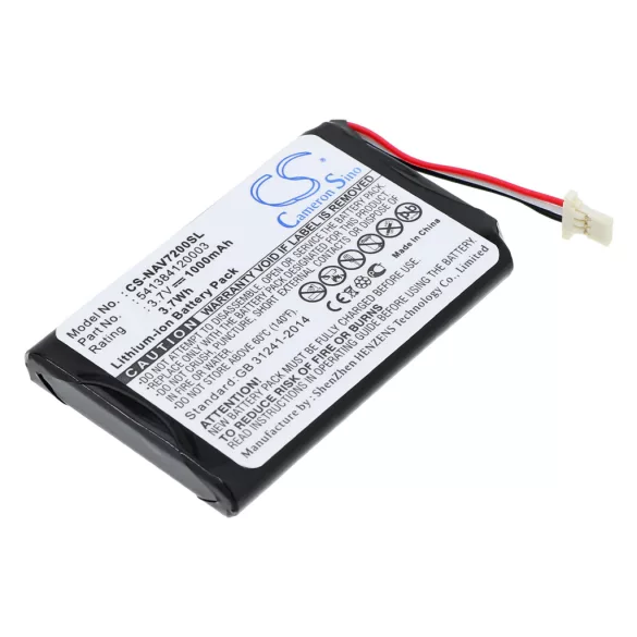 Utángyártott Navigon GPS Li-ion akkumulátor 3.7V 1000mAh 541384120003, JS541384120003 - CameronSino