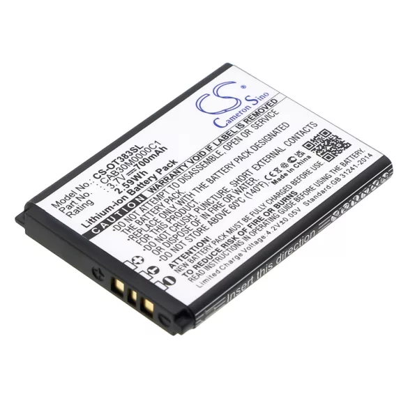 Utángyártott Alcatel mobil Li-ion akkumulátor 3.7V 600mAh CAB3010010C1, CAB30B4000C1 - CameronSino