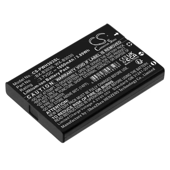 Utángyártott Panasonic Vezeték nélküli fejhallgató Li-ion akkumulátor 3.7V 1050mAh BX-B3030, WX-B3030 - CameronSino