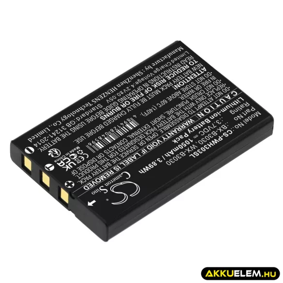 Utángyártott Panasonic Vezeték nélküli fejhallgató Li-ion akkumulátor 3.7V 1050mAh BX-B3030, WX-B3030 - CameronSino