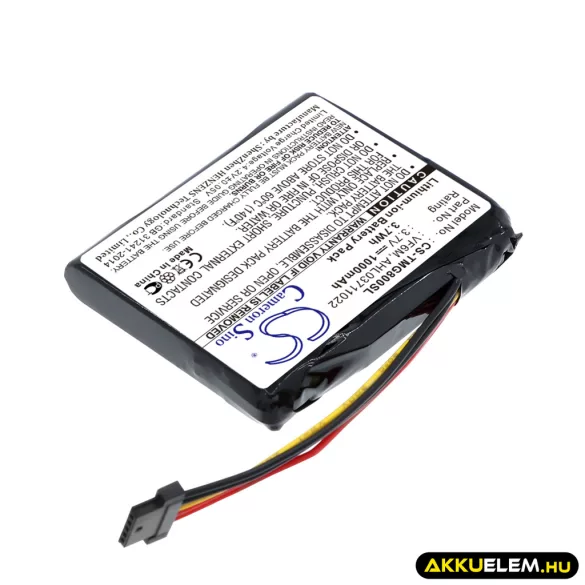 Utángyártott TomTom GPS Li-ion akkumulátor 3.7V 1000mAh VF6M, AHL03711022 - CameronSino