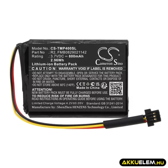 Utángyártott TomTom GPS Li-ion akkumulátor 3.7V 800mAh 6027A0090721, 6027A0093901 - CameronSino