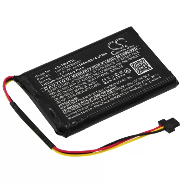 Utángyártott TomTom GPS Li-ion akkumulátor 3.7V 1100mAh 6027A0093901 - CameronSino
