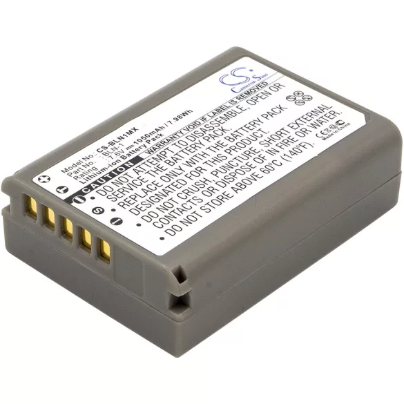 Utángyártott Olympus Kamera Li-ion akkumulátor 7.6V 1050mAh BLN-1 - CameronSino