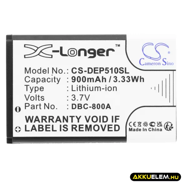 Utángyártott Seecode mobil Li-ion akkumulátor 3.7V 900mAh - CameronSino