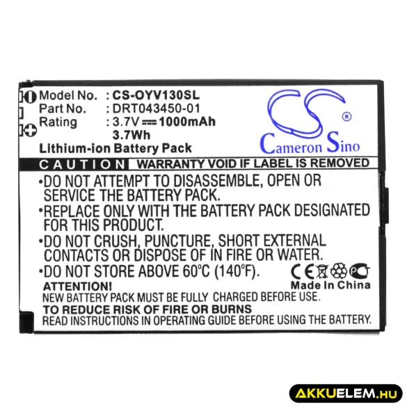 Utángyártott Auro mobil Li-ion akkumulátor 3.7V 1000mAh M912 - CameronSino