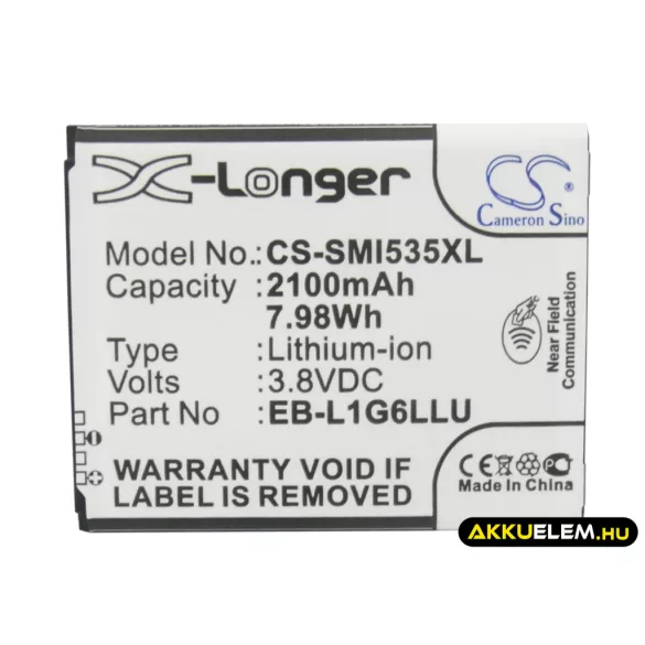 Utángyártott USCellular mobil Li-ion akkumulátor 3.8V 2100mAh EB-L1G6LLUC, EB-L1G6LVA - CameronSino
