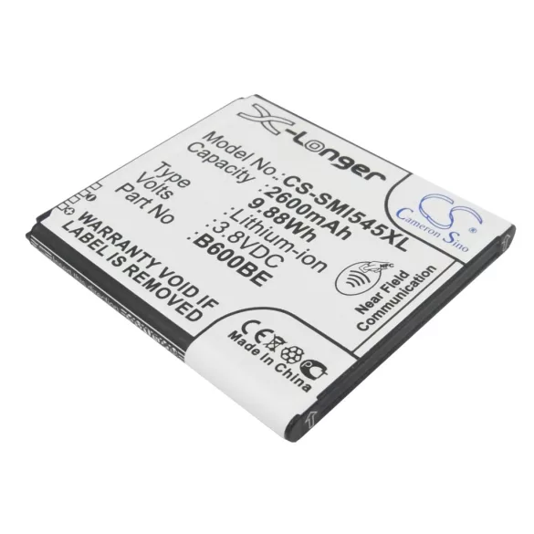 Utángyártott Samsung mobil Li-ion akkumulátor 3.8V 2600mAh B600BE, B600BU Támogatás NFC-vel. X-Hosszabb - CameronSino