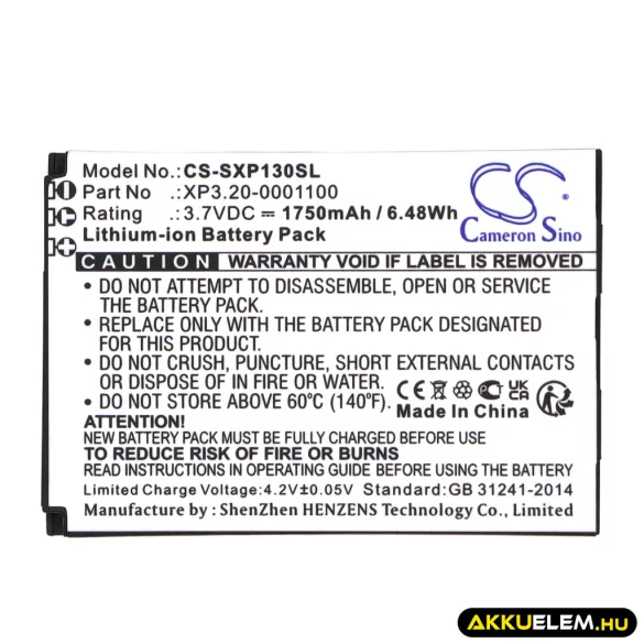 Utángyártott Sonim mobil Li-ion akkumulátor 3.7V 1750mAh VR-01, XP-0001100 - CameronSino