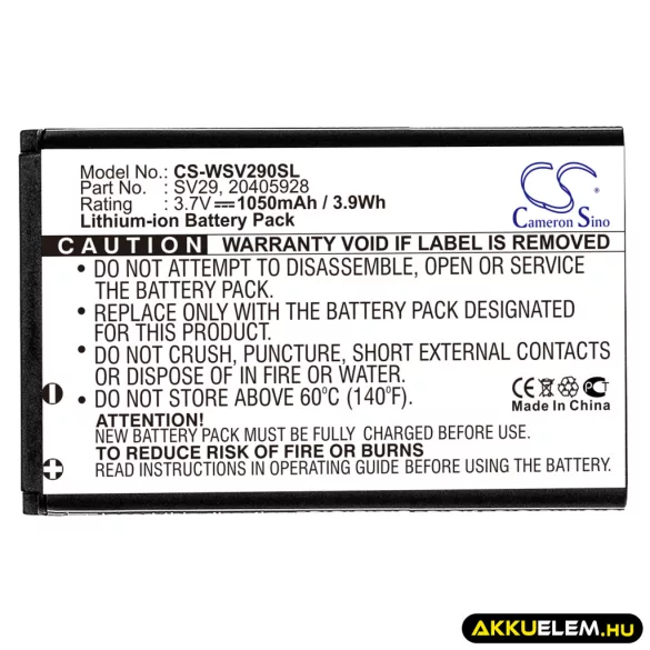 Utángyártott Maas mobil Li-ion akkumulátor 3.7V 1050mAh CB-28 - CameronSino