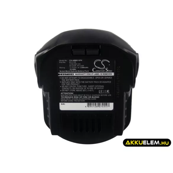 Utángyártott AEG szerszámgép Ni-MH akkumulátor 12V 3300mAh B1215R, B1220R - CameronSino