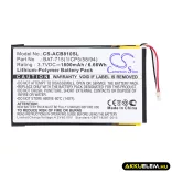 Utángyártott Acer Tablet Li-Polymer akkumulátor 3.7V 1800mAh BAT-715(1ICP5/58/94), KT.0010G.002D - CameronSino