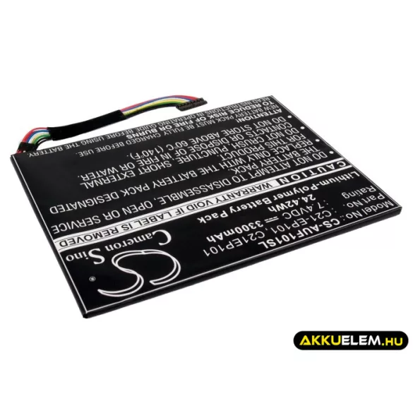Utángyártott Asus Tablet Li-Polymer akkumulátor 7.4V 3300mAh C21-EP101, C21EP101 - CameronSino
