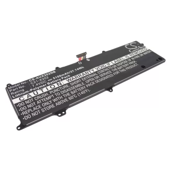 Utángyártott Asus laptop Li-Polymer akkumulátor 7.4V 5100mAh C21-X202, 0B200-00230300 - CameronSino