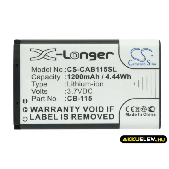 Utángyártott CAT mobil Li-ion akkumulátor 3.7V 1200mAh CB-115 - CameronSino