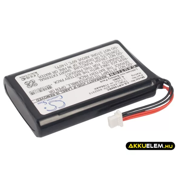 Utángyártott Crestron Távirányító Li-ion akkumulátor 3.7V 1700mAh TPMC-4XG-BTP, 6502313 - CameronSino