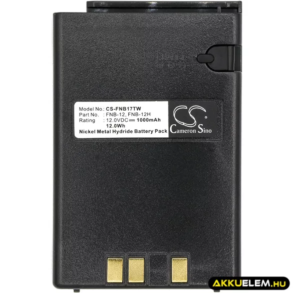 Utángyártott Yaesu adó-vevő rádió Ni-MH akkumulátor 12V 1000mAh FNB-10, FNB-10H - CameronSino