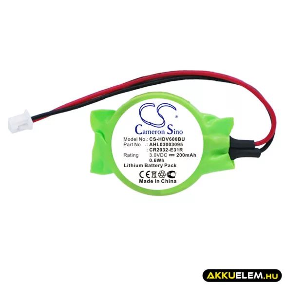 Utángyártott HP CMOS / BackUp Lithium elem 3V 200mAh AHL03003095, CR2032-2E31R - CameronSino