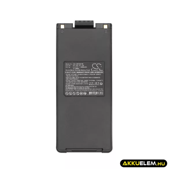 Utángyártott Icom adó-vevő rádió Ni-MH akkumulátor 9.6V 1800mAh BP-195, BP-196 - CameronSino