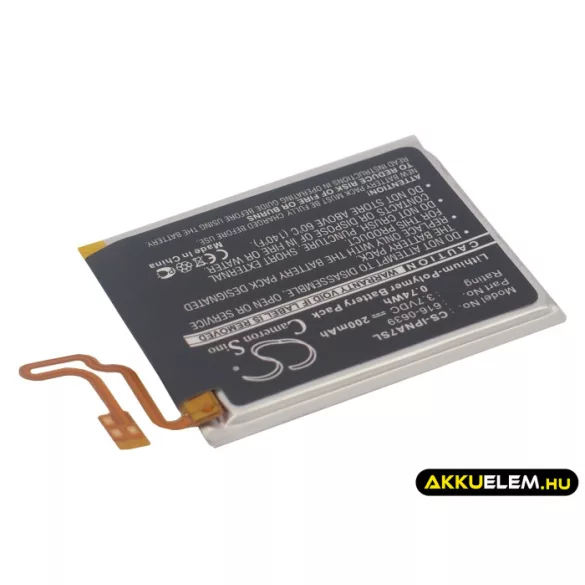 Utángyártott Apple Médialejátszó Li-Polymer akkumulátor 3.7V 200mAh 616-0639, 616-0640 - CameronSino