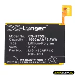 Utángyártott Apple Médialejátszó Li-Polymer akkumulátor 3.7V 1000mAh 616-0621, LIS1495APPCC - CameronSino