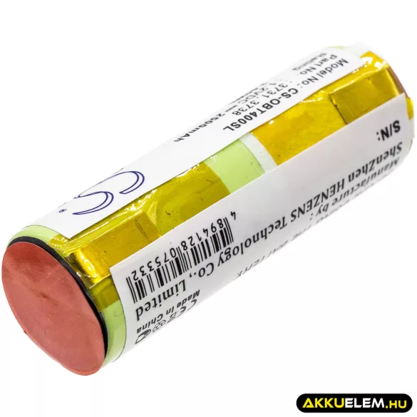Utángyártott Oral-B Fogkefe Ni-MH akkumulátor 1.2V 2500mAh 3731, 3738 - CameronSino