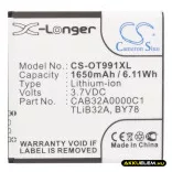 Utángyártott Alcatel mobil Li-ion akkumulátor 3.7V 1650mAh TLiB32A, CAB32A0000C2 - CameronSino