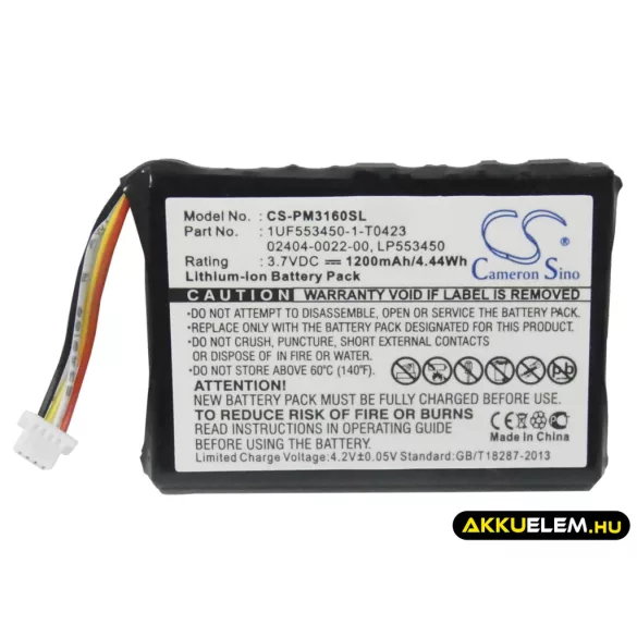 Utángyártott Flip Kamera Li-ion akkumulátor 3.7V 1200mAh 1UF553450-1-T0423, 02404-0019-00 - CameronSino
