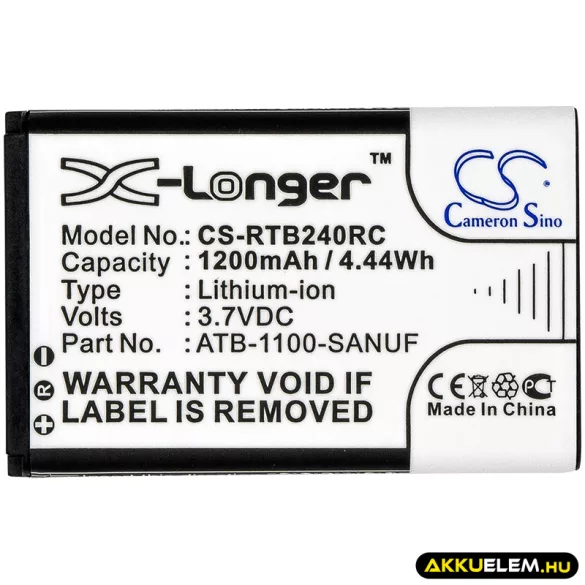 Utángyártott PROBAT Távirányító Li-ion akkumulátor 3.7V 1200mAh - CameronSino