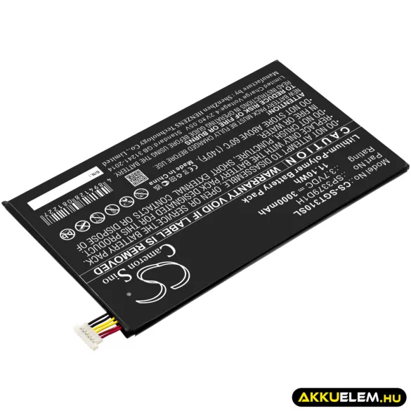 Utángyártott Samsung Tablet Li-Polymer akkumulátor 3.7V 3000mAh SP3379D1H, AAaD415JS/7-B - CameronSino