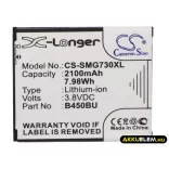 Utángyártott Samsung mobil Li-ion akkumulátor 3.8V 2100mAh B450BU, B450BC - CameronSino