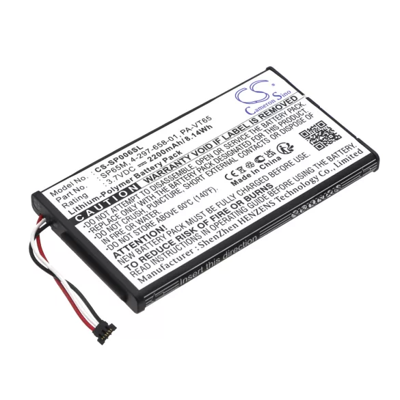 Utángyártott Sony Játékkonzol Li-Polymer akkumulátor 3.7V 2200mAh SP65M, 4-297-658-01 - CameronSino