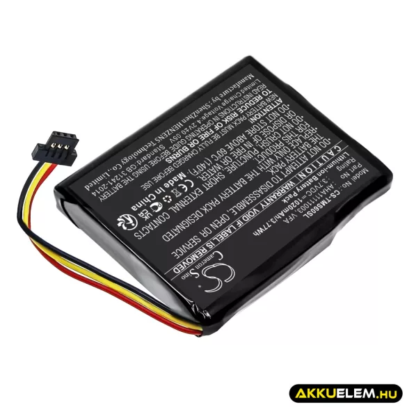 Utángyártott TomTom GPS Li-ion akkumulátor 3.7V 1020mAh VFA, AHA11111003 - CameronSino