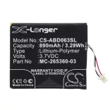 Utángyártott Amazon E-könyv Li-Polymer akkumulátor 3.7V 890mAh MC-265360-03, 58-000083 - CameronSino
