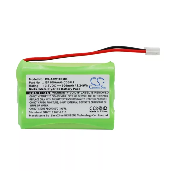 Utángyártott Audioline Babafigyelő Ni-MH akkumulátor 3.6V 900mAh GP100AAAHC3BMJ - CameronSino