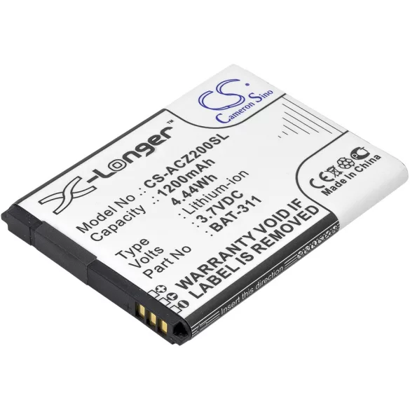 Utángyártott Acer mobil Li-ion akkumulátor 3.7V 1200mAh BAT-311, BAT-311(1ICP5/43/55) - CameronSino