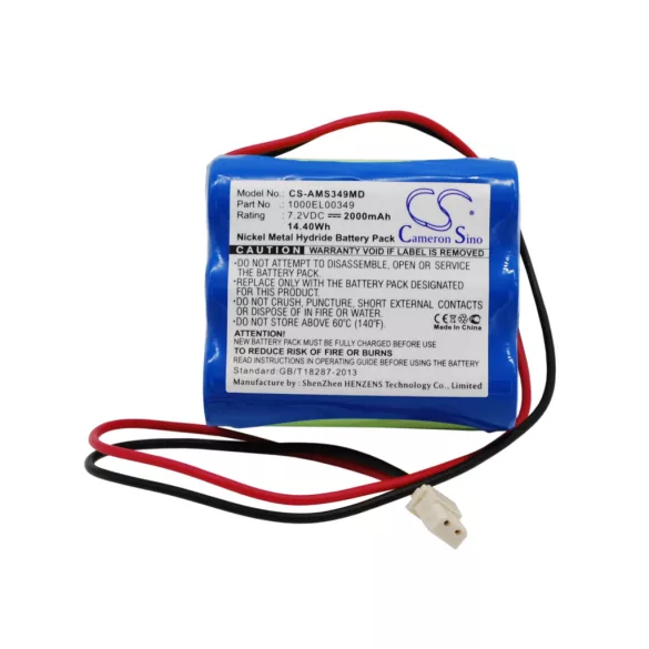 Utángyártott CareFusion Orvosi Ni-MH akkumulátor 7.2V 2000mAh 1000EL00349, 1000SP01782 - CameronSino
