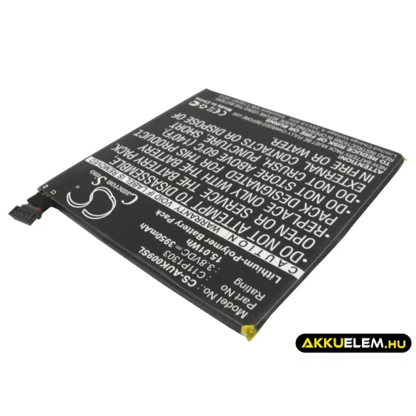 Utángyártott Asus Tablet Li-Polymer akkumulátor 3.8V 3950mAh C11P1303, C11PNCH - CameronSino