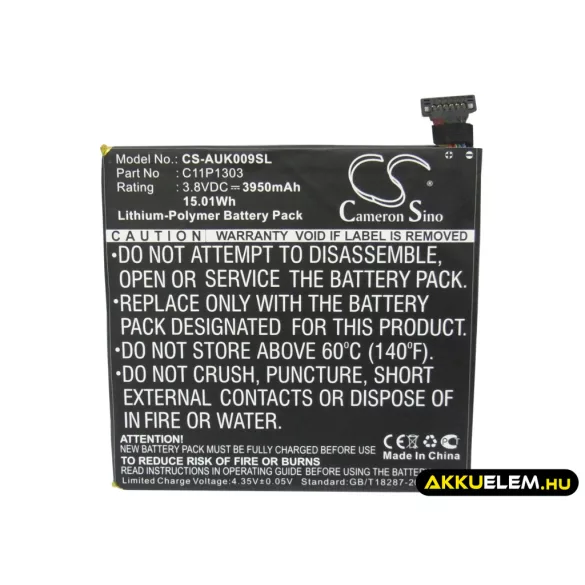 Utángyártott Asus Tablet Li-Polymer akkumulátor 3.8V 3950mAh C11P1303, C11PNCH - CameronSino