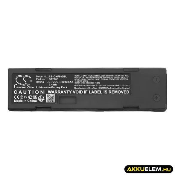 Utángyártott ZEBEX Vonalkód szkenner Li-ion akkumulátor 3.7V 2000mAh - CameronSino