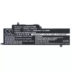   Utángyártott Dell laptop Li-Polymer akkumulátor 11.1V 3900mAh GK5KY, 04K8YH - CameronSino