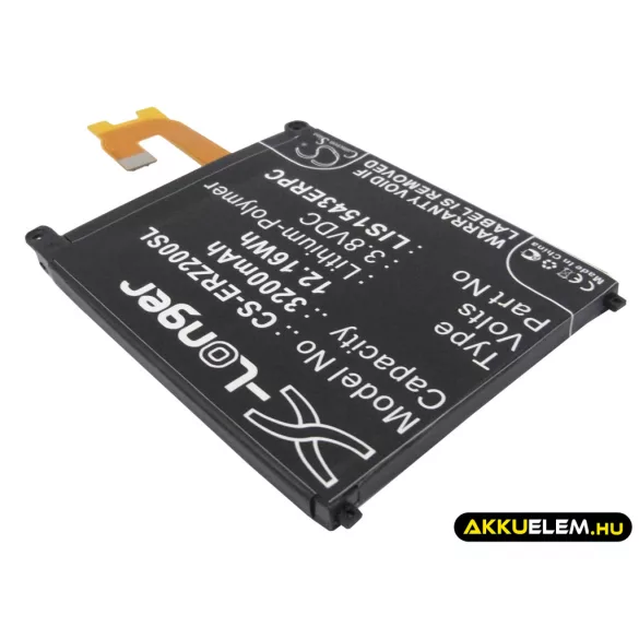 Utángyártott Sony Ericsson mobil Li-Polymer akkumulátor 3.8V 3200mAh LIS1543ERPC, 1588-4170 - CameronSino